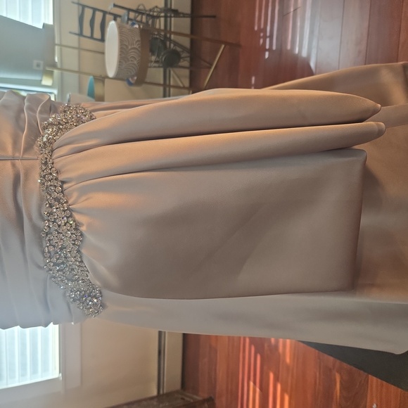 Jovani Formal Strapless Beaded Embellished Crystal Evening Gown Gray Siz… - Picture 7 of 15